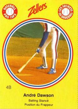 1982 Zellers Montreal Expos #4B Andre Dawson Front