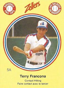 1982 Zellers Montreal Expos #5A Terry Francona Front