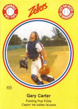1982 Zellers Montreal Expos #6B Gary Carter Front