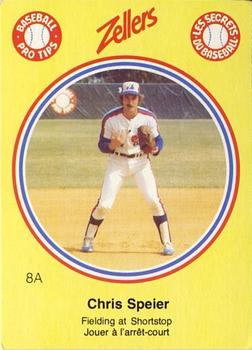 1982 Zellers Montreal Expos #8A Chris Speier Front