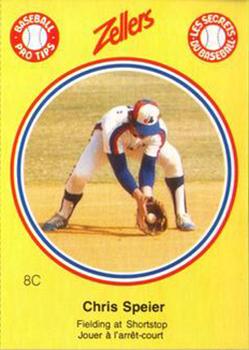 1982 Zellers Montreal Expos #8C Chris Speier Front