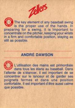1982 Zellers Montreal Expos #10A Andre Dawson Back