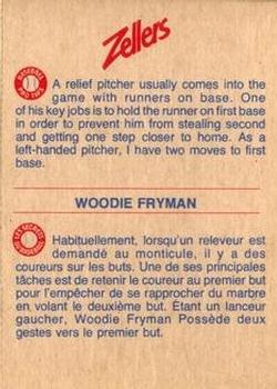 1982 Zellers Montreal Expos #12A Woodie Fryman Back