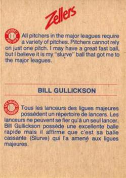 1982 Zellers Montreal Expos #15A Bill Gullickson Back