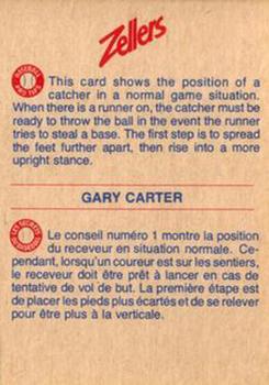 1982 Zellers Montreal Expos #16A Gary Carter Back