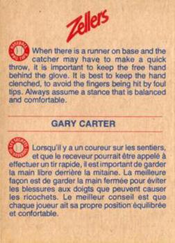 1982 Zellers Montreal Expos #16C Gary Carter Back