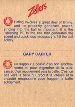 1982 Zellers Montreal Expos #19A Gary Carter Back