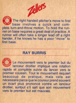 1982 Zellers Montreal Expos #20C Ray Burris Back
