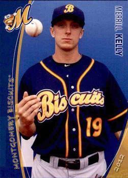 2012 Grandstand Montgomery Biscuits #11 Merrill Kelly Front
