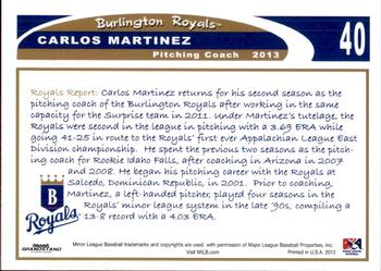 2013 Grandstand Burlington Royals #16 Carlos Martinez Back