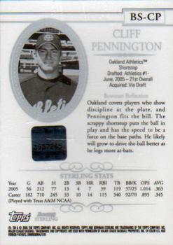 2005 Bowman Sterling #BS-CP Cliff Pennington Back