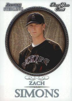 2005 Bowman Sterling #BS-ZS Zach Simons Front