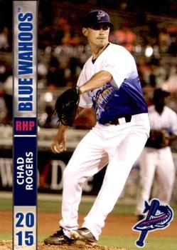 2015 Grandstand Pensacola Blue Wahoos #22 Chad Rogers Front