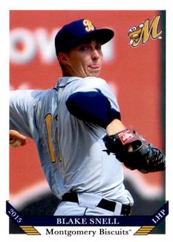 2015 Grandstand Montgomery Biscuits #26 Blake Snell Front