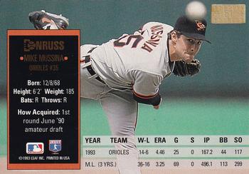 2005 Donruss - Recollection Collection #51 Mike Mussina Back