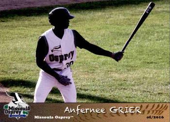 2016 Grandstand Missoula Osprey #12 Anfernee Grier Front