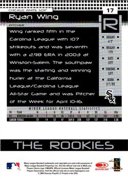 2005 Donruss - The Rookies #17 Ryan Wing Back