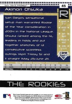 2005 Donruss - The Rookies #45 Akinori Otsuka Back