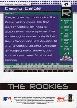 2005 Donruss - The Rookies #47 Casey Daigle Back