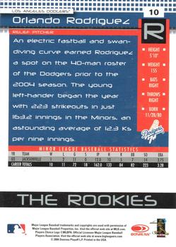2005 Donruss - The Rookies Autographs #10 Orlando Rodriguez Back
