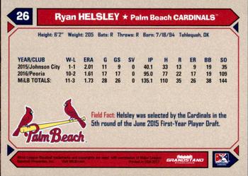 2017 Grandstand Palm Beach Cardinals #NNO Ryan Helsley Back