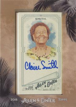 2018 Topps Allen & Ginter - Framed Mini Non-Baseball Autographs #MA-CM Claire Smith Front