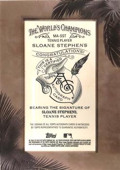2018 Topps Allen & Ginter - Framed Mini Non-Baseball Autographs #MA-SST Sloane Stephens Back