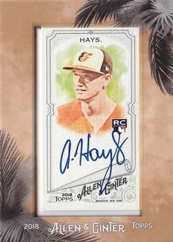 2018 Topps Allen & Ginter - Framed Mini Baseball Autographs #MA-AH Austin Hays Front