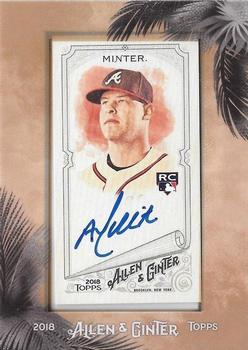 2018 Topps Allen & Ginter - Framed Mini Baseball Autographs #MA-AM A.J. Minter Front