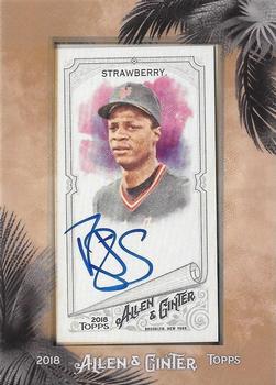 2018 Topps Allen & Ginter - Framed Mini Baseball Autographs #MA-DS Darryl Strawberry Front