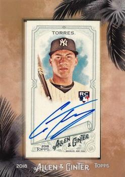 2018 Topps Allen & Ginter - Framed Mini Baseball Autographs #MA-GT Gleyber Torres Front