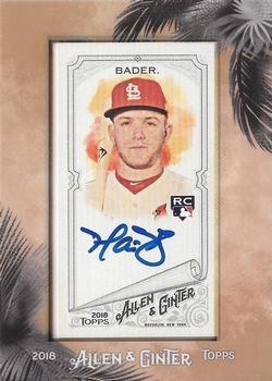 2018 Topps Allen & Ginter - Framed Mini Baseball Autographs #MA-HB Harrison Bader Front