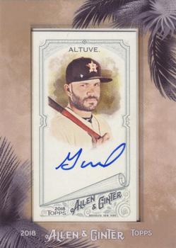 2018 Topps Allen & Ginter - Framed Mini Baseball Autographs #MA-JA Jose Altuve Front