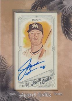 2018 Topps Allen & Ginter - Framed Mini Baseball Autographs #MA-JB Justin Bour Front