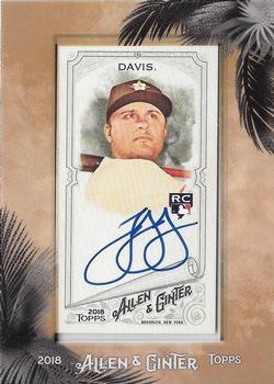 2018 Topps Allen & Ginter - Framed Mini Baseball Autographs #MA-JD J.D. Davis Front
