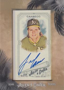 2018 Topps Allen & Ginter - Framed Mini Baseball Autographs #MA-JO Jose Canseco Front