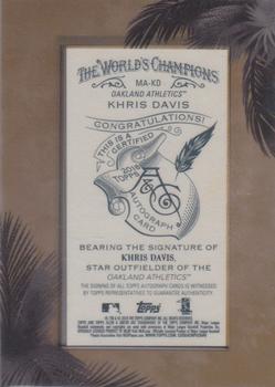 2018 Topps Allen & Ginter - Framed Mini Baseball Autographs #MA-KD Khris Davis Back