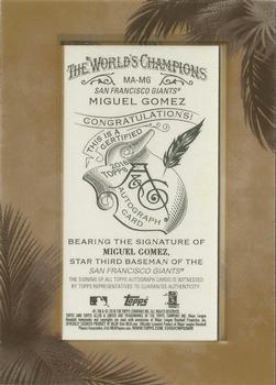 2018 Topps Allen & Ginter - Framed Mini Baseball Autographs #MA-MG Miguel Gomez Back
