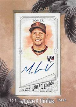 2018 Topps Allen & Ginter - Framed Mini Baseball Autographs #MA-MG Miguel Gomez Front