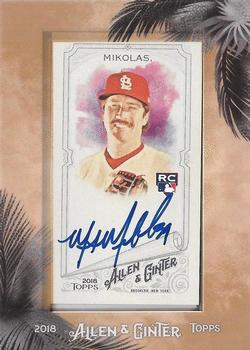 2018 Topps Allen & Ginter - Framed Mini Baseball Autographs #MA-MMI Miles Mikolas Front
