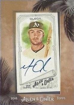 2018 Topps Allen & Ginter - Framed Mini Baseball Autographs #MA-MO Matt Olson Front