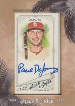 2018 Topps Allen & Ginter - Framed Mini Baseball Autographs #MA-PD Paul DeJong Front