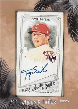 2018 Topps Allen & Ginter - Framed Mini Baseball Autographs #MA-TS Troy Scribner Front