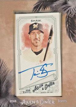 2018 Topps Allen & Ginter - Framed Mini Baseball Autographs #MA-TV Travis Shaw Front