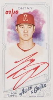 2018 Topps Allen & Ginter - Framed Mini Baseball Autographs Red Ink #MA-SO Shohei Ohtani Front
