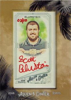 2018 Topps Allen & Ginter - Framed Mini Non-Baseball Autographs Red Ink #MA-SB Scott Blumstein Front