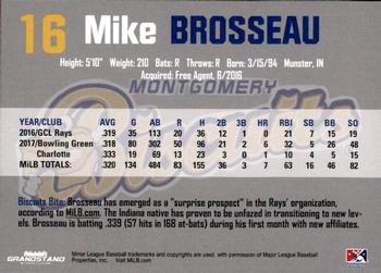 2018 Grandstand Montgomery Biscuits #4 Mike Brosseau Back