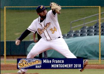 2018 Grandstand Montgomery Biscuits #9 Mike Franco Front
