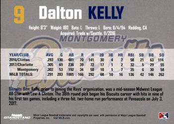 2018 Grandstand Montgomery Biscuits #13 Dalton Kelly Back