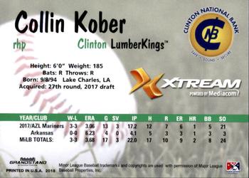 2018 Grandstand Clinton LumberKings #NNO Collin Kober Back